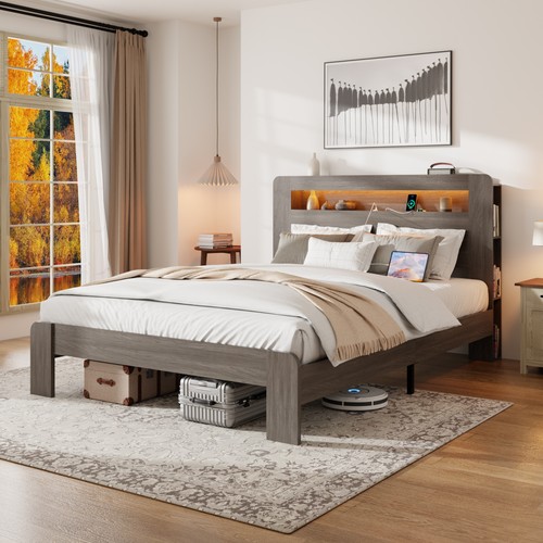 Queen platform bed frame - frame, with